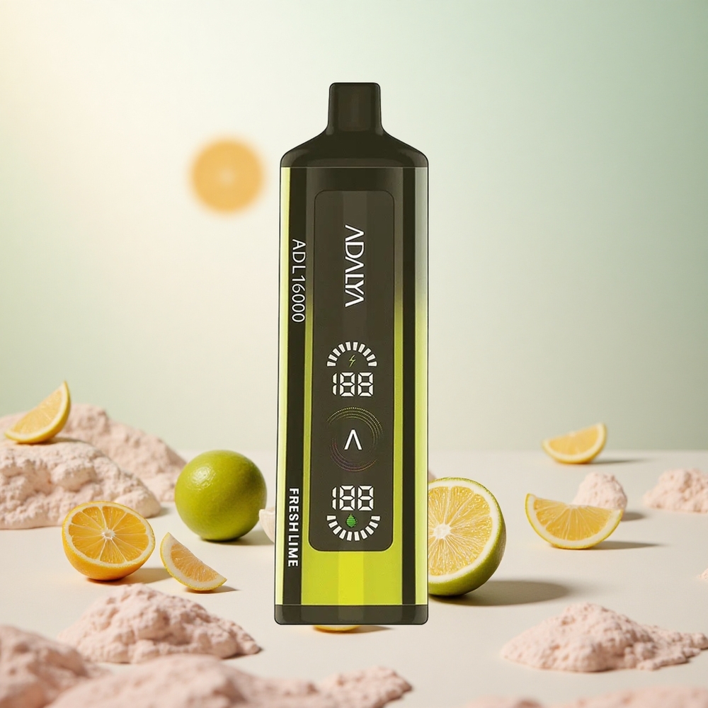 Sveža limona Adalya ADL 16000 PRO 16000 povlekov Slovenija vape Digitalni zaslon