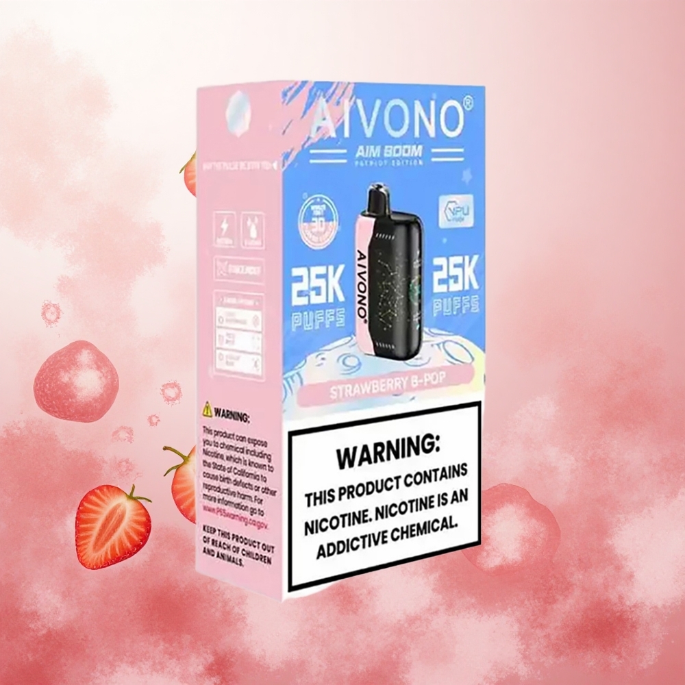 Jagoda B Pop Aivono AIM BOOM 25000 Puffs Slovenija vape 28ml E-tekočina