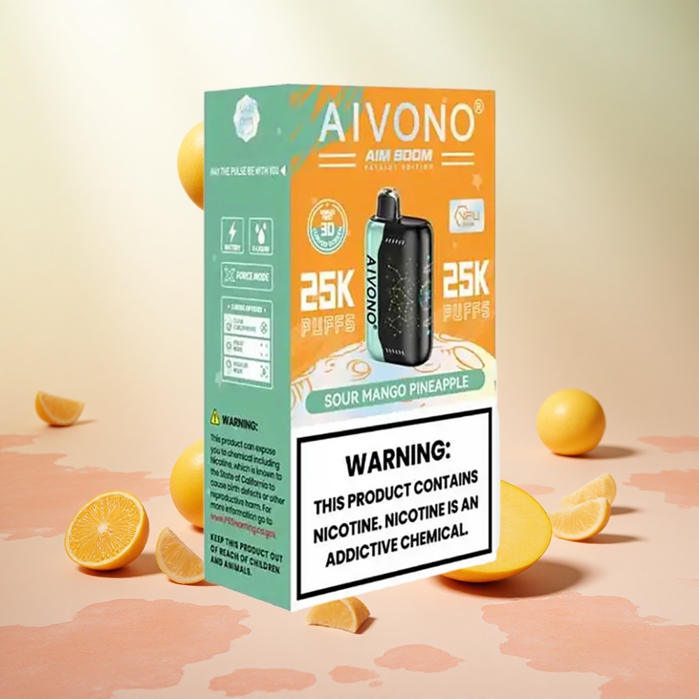 Kislo mango ananas Aivono AIM BOOM 25000 Puffs Slovenija vape 28ml