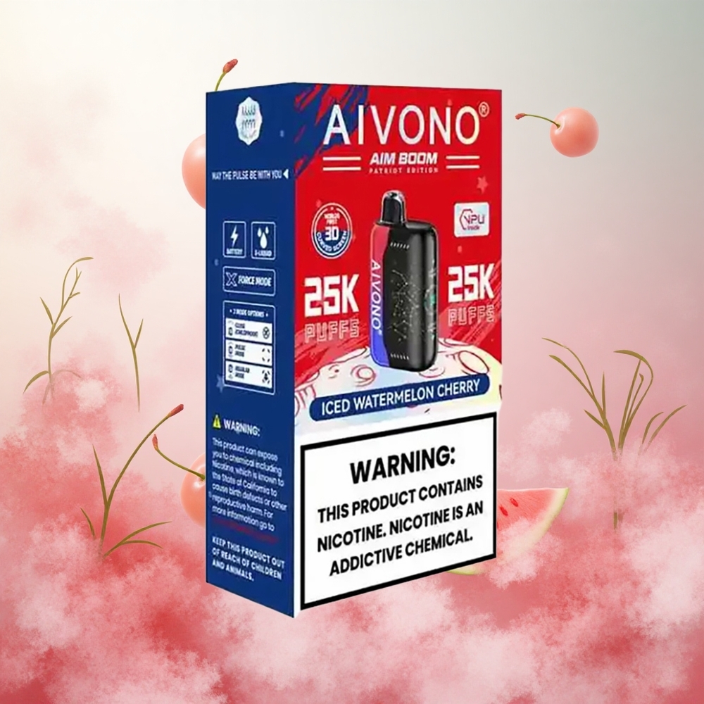 Ledena lubenica & češnja Aivono AIM BOOM 25000 Puffs Slovenija vape 28ml/650mAh