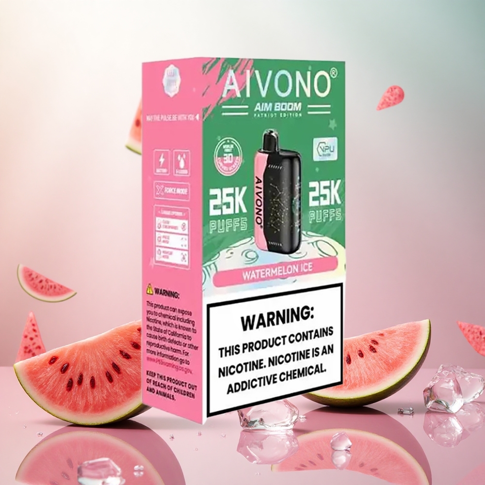 Lubenica Led Aivono AIM BOOM 25000 Puffs Slovenija vape 28ml E-Tekočina