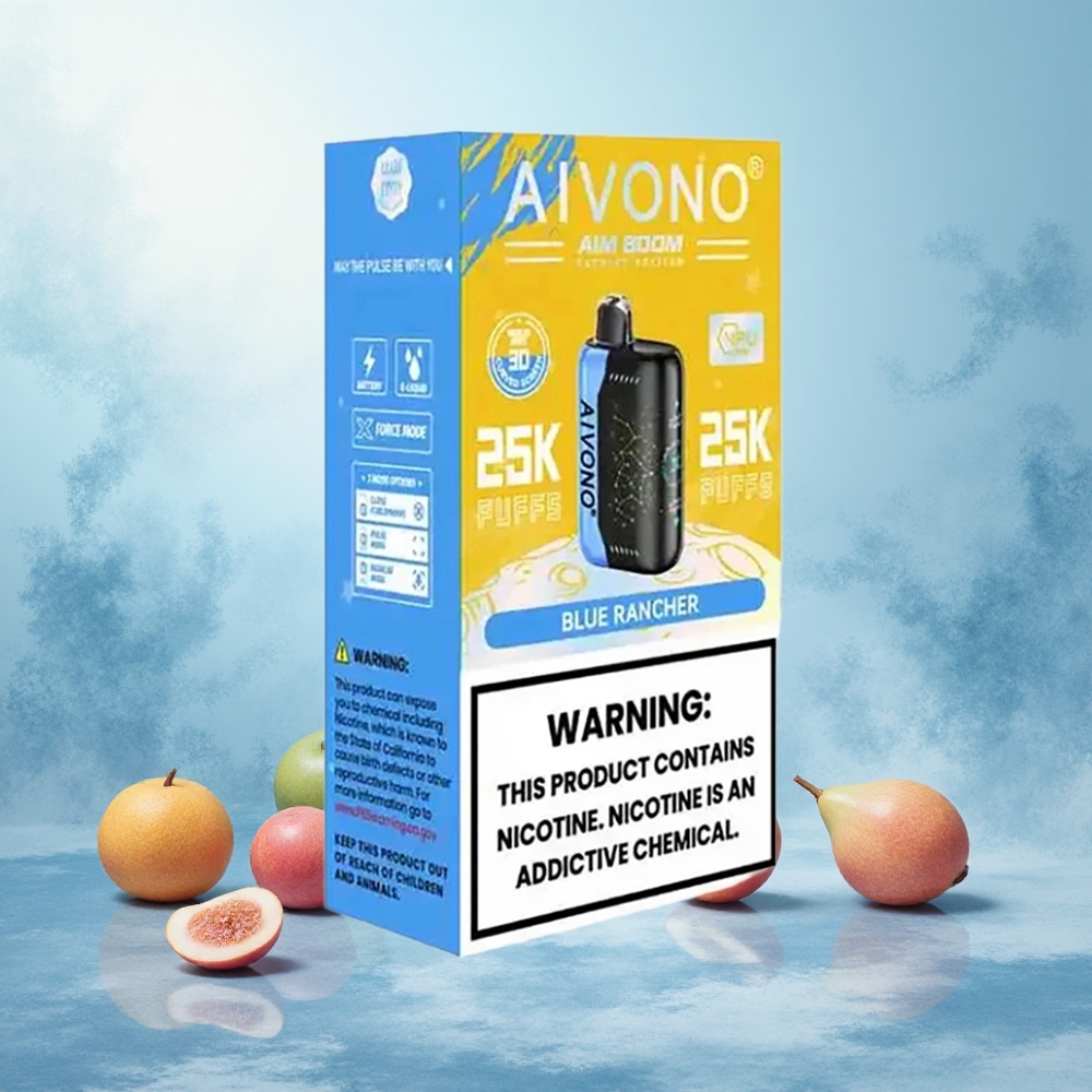 Modra Rancher Aivono AIM BOOM 25000 Puffs Slovenija vape 28ml/650mAh