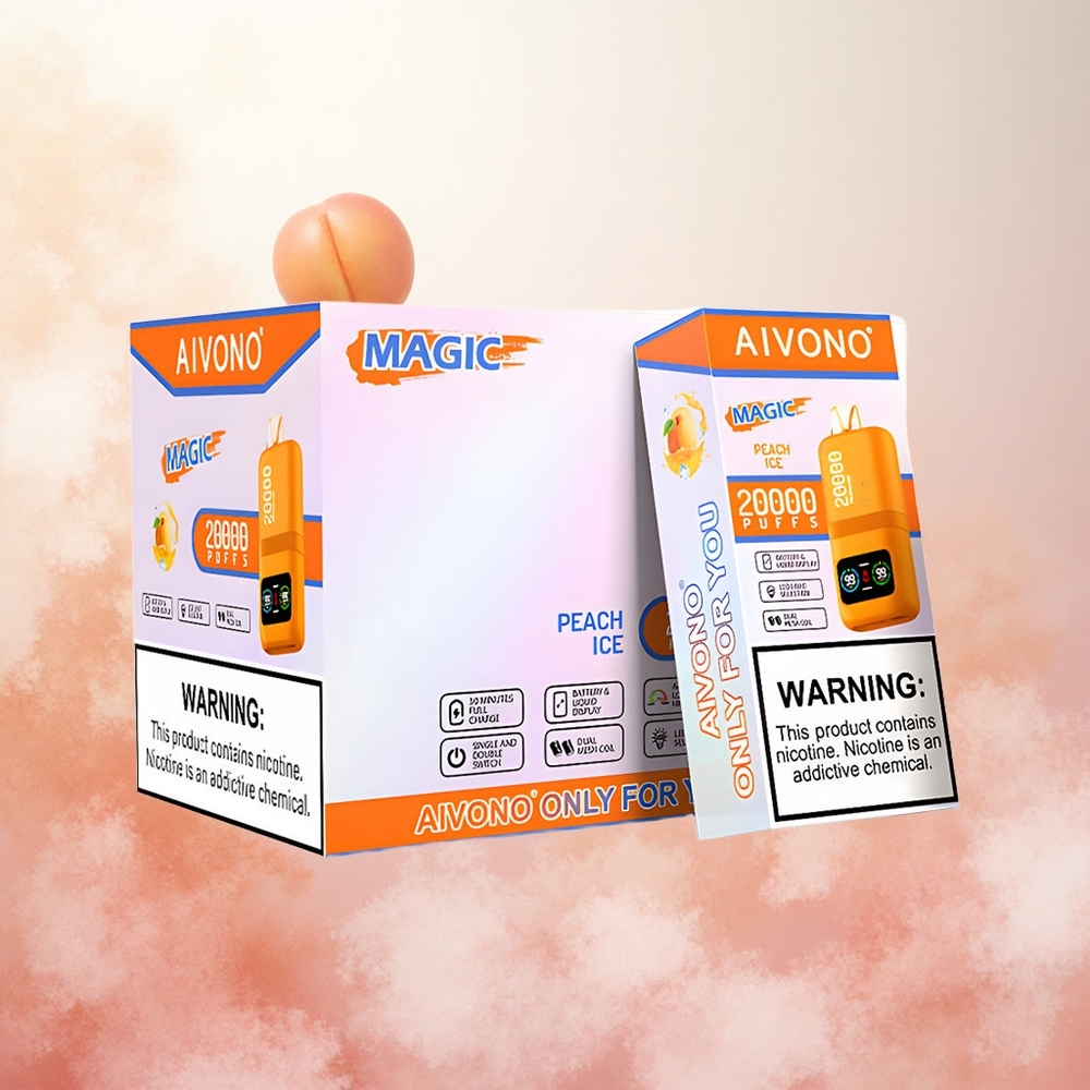 Breskev Led Aivono AIM MAGIC 20000 Puffs Slovenija vape 26ml E-tekočina Dual Mesh Coils
