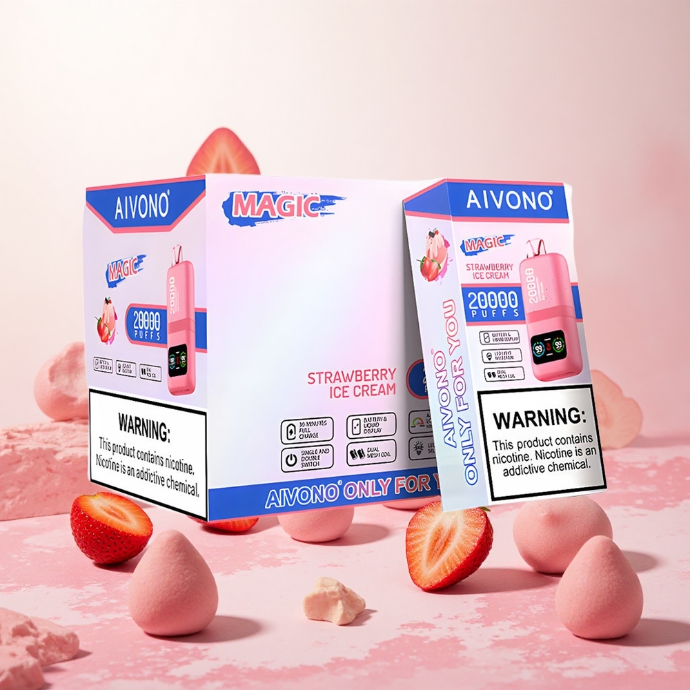 Jagoda Sladoled Aivono AIM MAGIC 20000 Puffs Slovenija vape 26ml E-tekočina