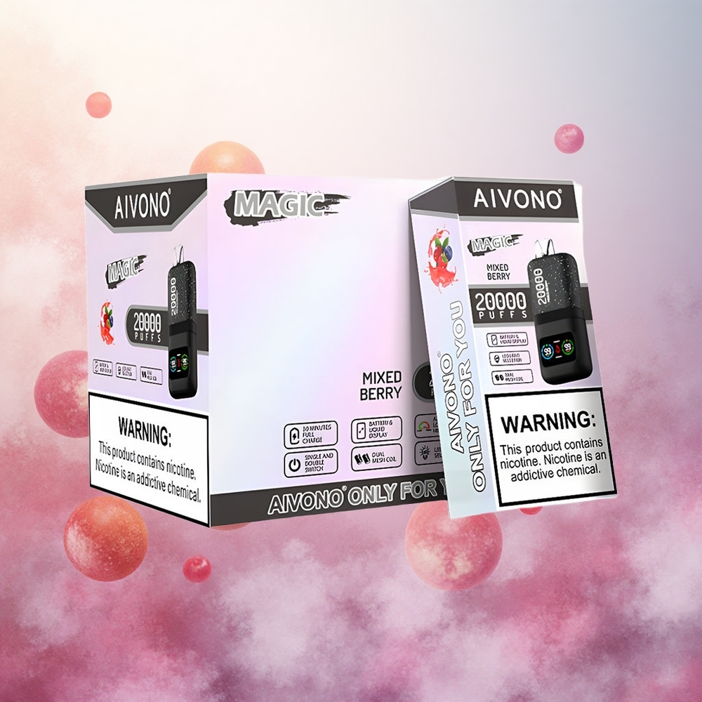 Mešane Jagode Aivono AIM MAGIC 20000 Puffs Slovenija vape z LCD zaslonom in 26ml E-tekočine