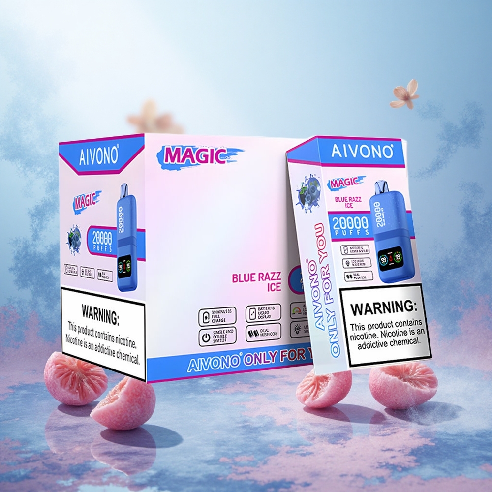 Modra malina led Aivono AIM MAGIC 20000 Puffs Slovenija vape Tip-C Polnjenje