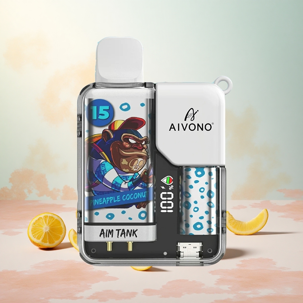Ananas Kokos Aivono AIM-TANK 9500 Puffs 18ml E-tekočina Slovenija vape 650mAh