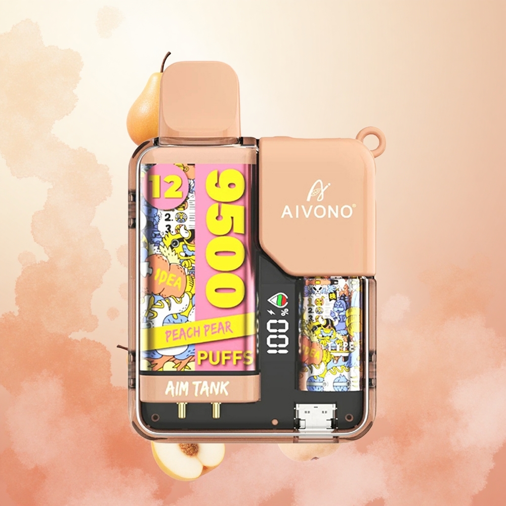 Breskeva Hruška Aivono AIM-TANK 9500 Puffs Slovenija vape 18ml/650mAh