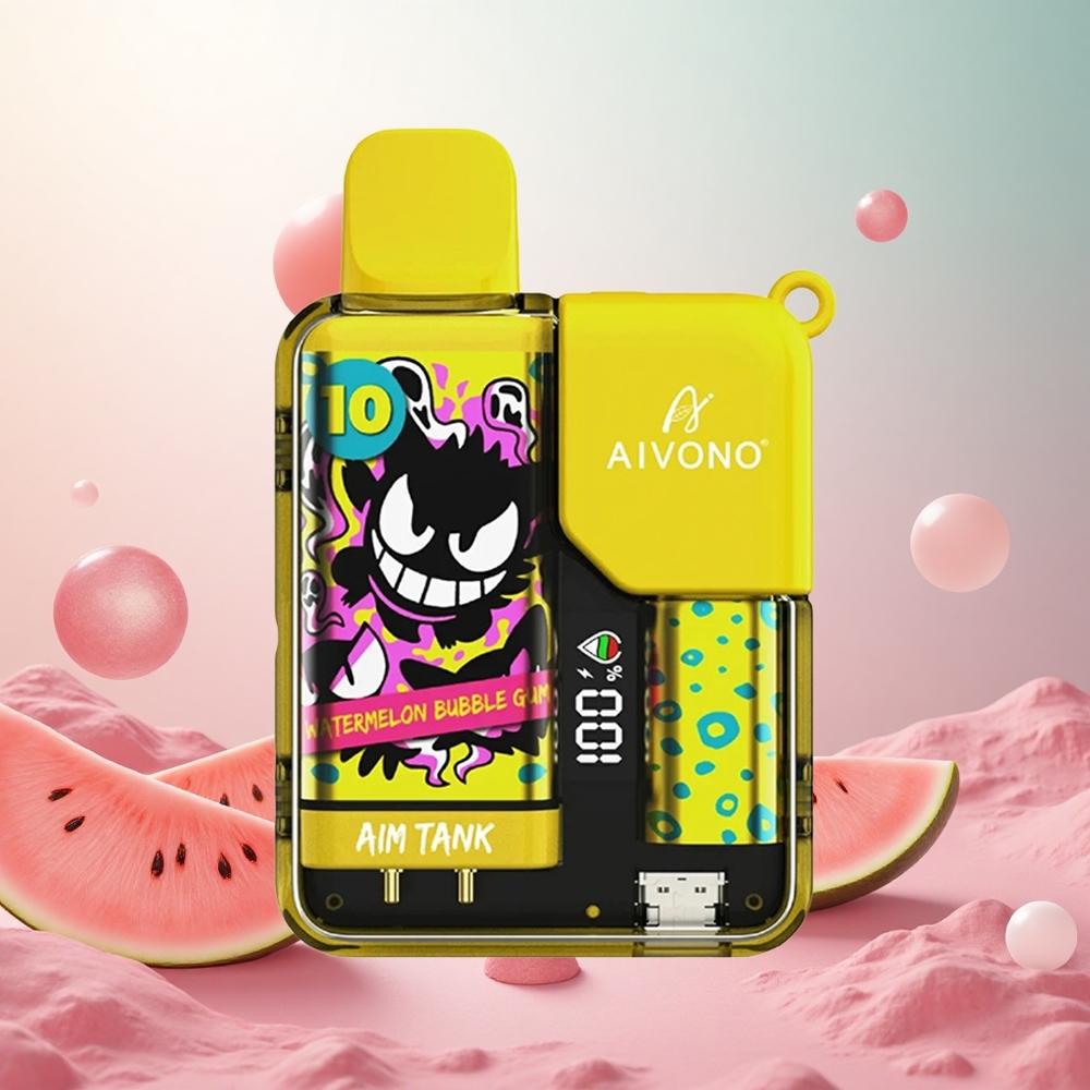 Lubenica Žvečilni Gumij Aivono AIM-TANK 9500 Puffs 18ml E-tekočina Slovenija vape LCD