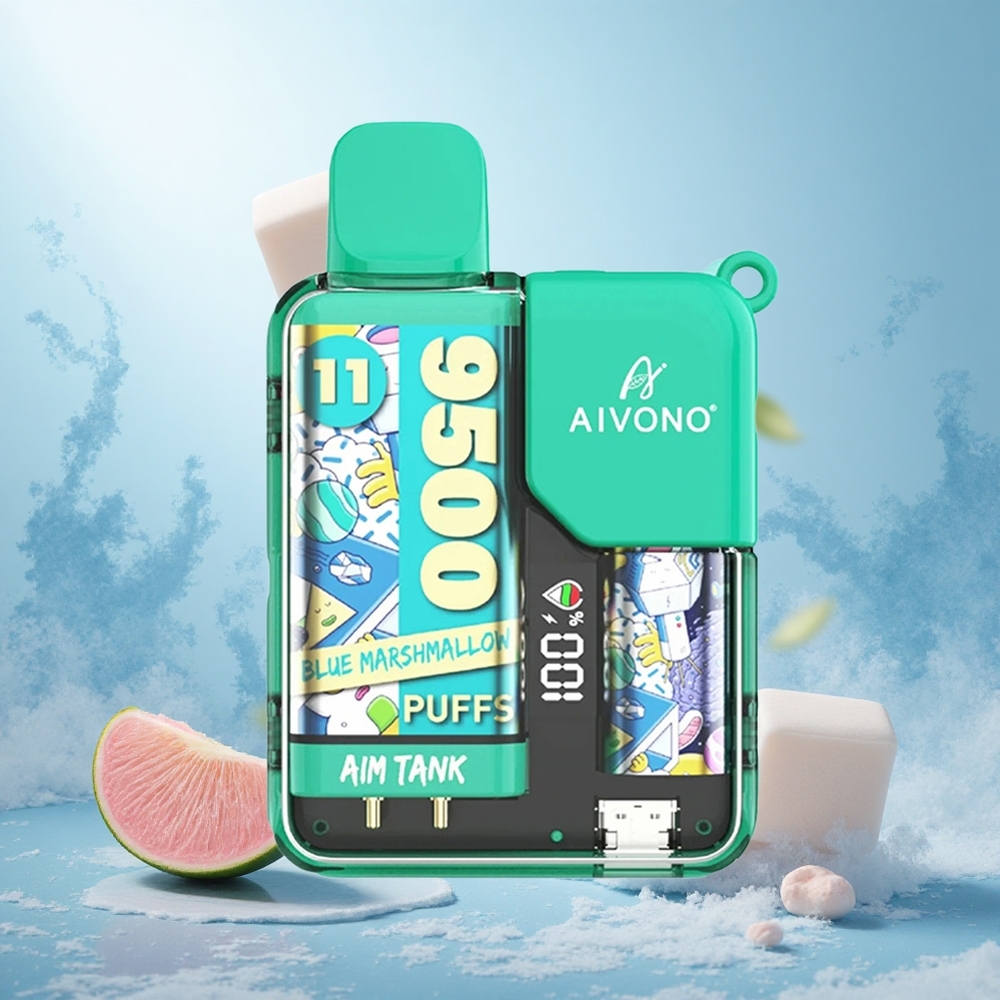 Modra marshmallow Aivono AIM-TANK 9500 Puffs 18ml Slovenija vape LCD