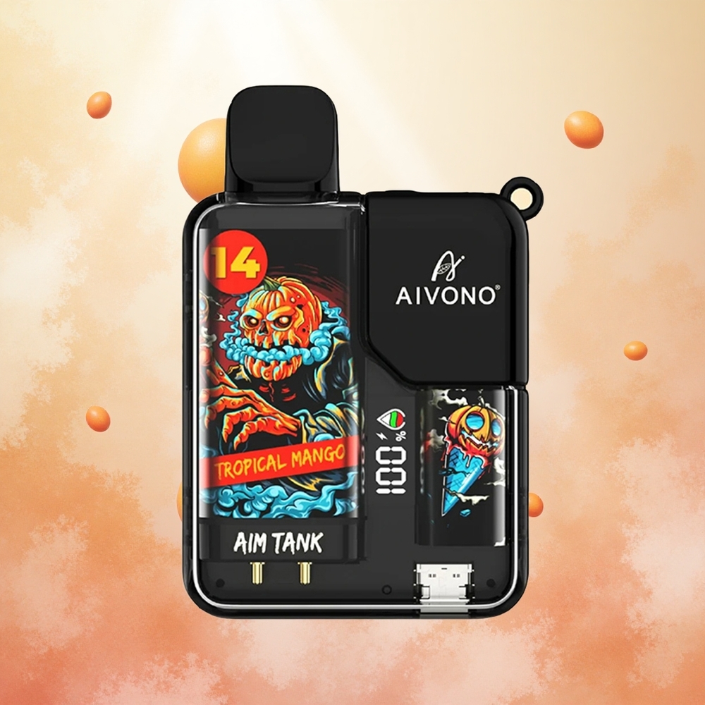 Tropski mango Aivono AIM-TANK 9500 Puffs Slovenija vape 18ml/650mAh