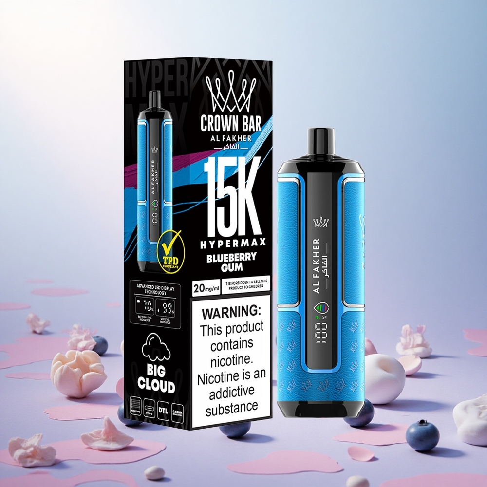 Borova guma Al Fakher Crown Bar 15K Hypermax 15000 Puffs Slovenija vape 22ml