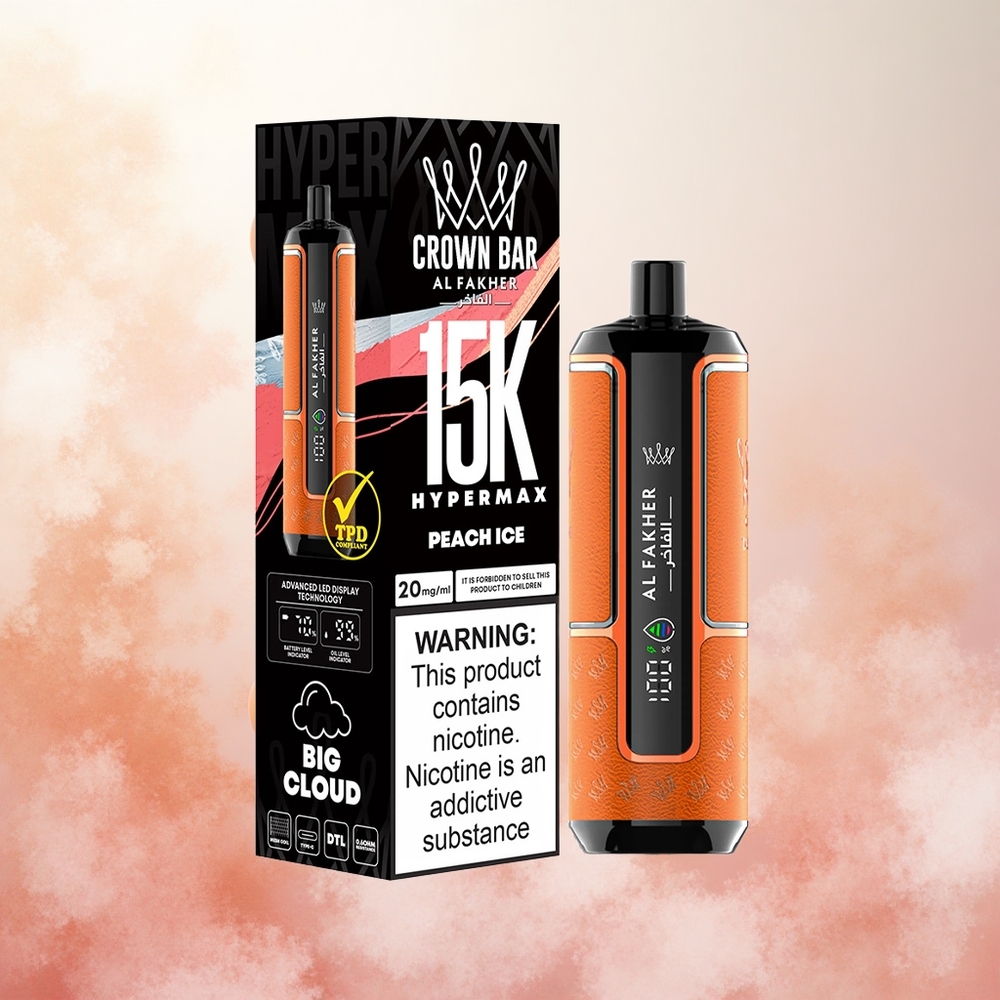 Breskev Led Al Fakher Crown Bar 15K Hypermax Slovenija vape 22ml/600mAh