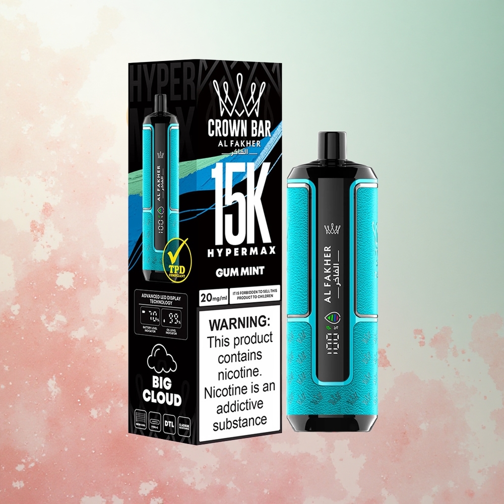 Gum Mint Al Fakher Crown Bar 15K Hypermax 15000 Puffs Slovenija vape 22ml