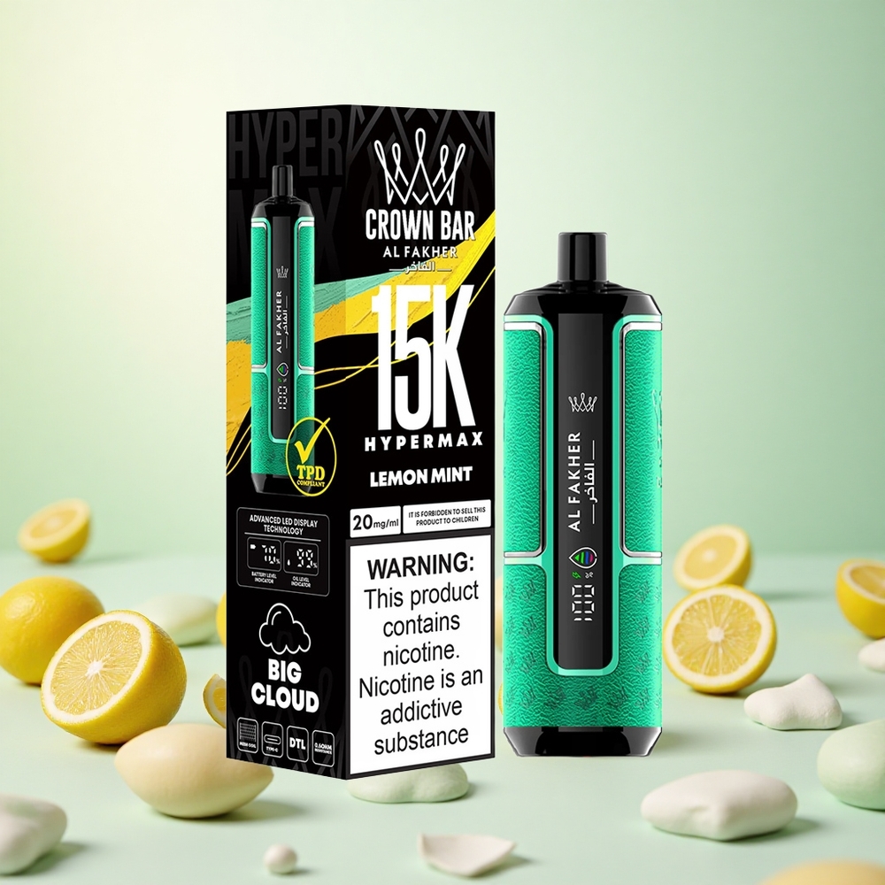 Limeta Meta Al Fakher Crown Bar 15K Hypermax 15000 Puffs Slovenija vape Tip-C Port