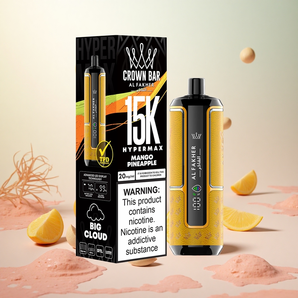 Mango Ananas Al Fakher Crown Bar 15K Hypermax 15000 Puffs Slovenija vape 22ml