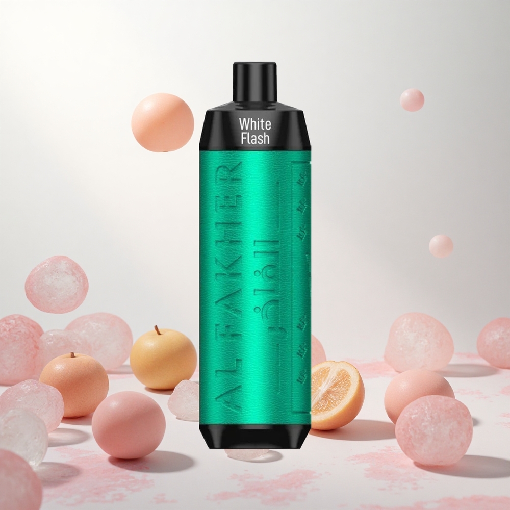 Bela blisk Al Fakher Crown Bar 8000 Crystal 8000 potegov Slovenija vape 18ml e-tekočina