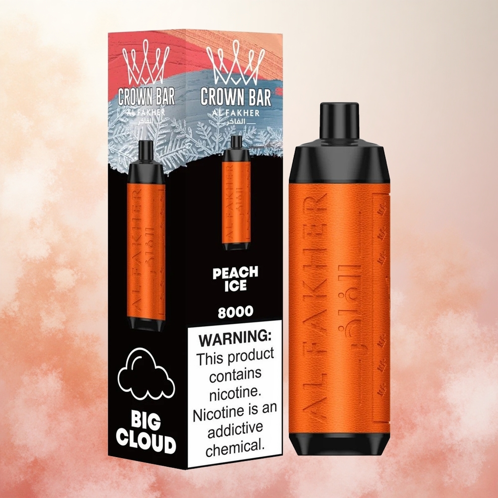 Breskev Led Al Fakher Crown Bar 8000 Crystal Slovenija vape 18ml e-tekočina