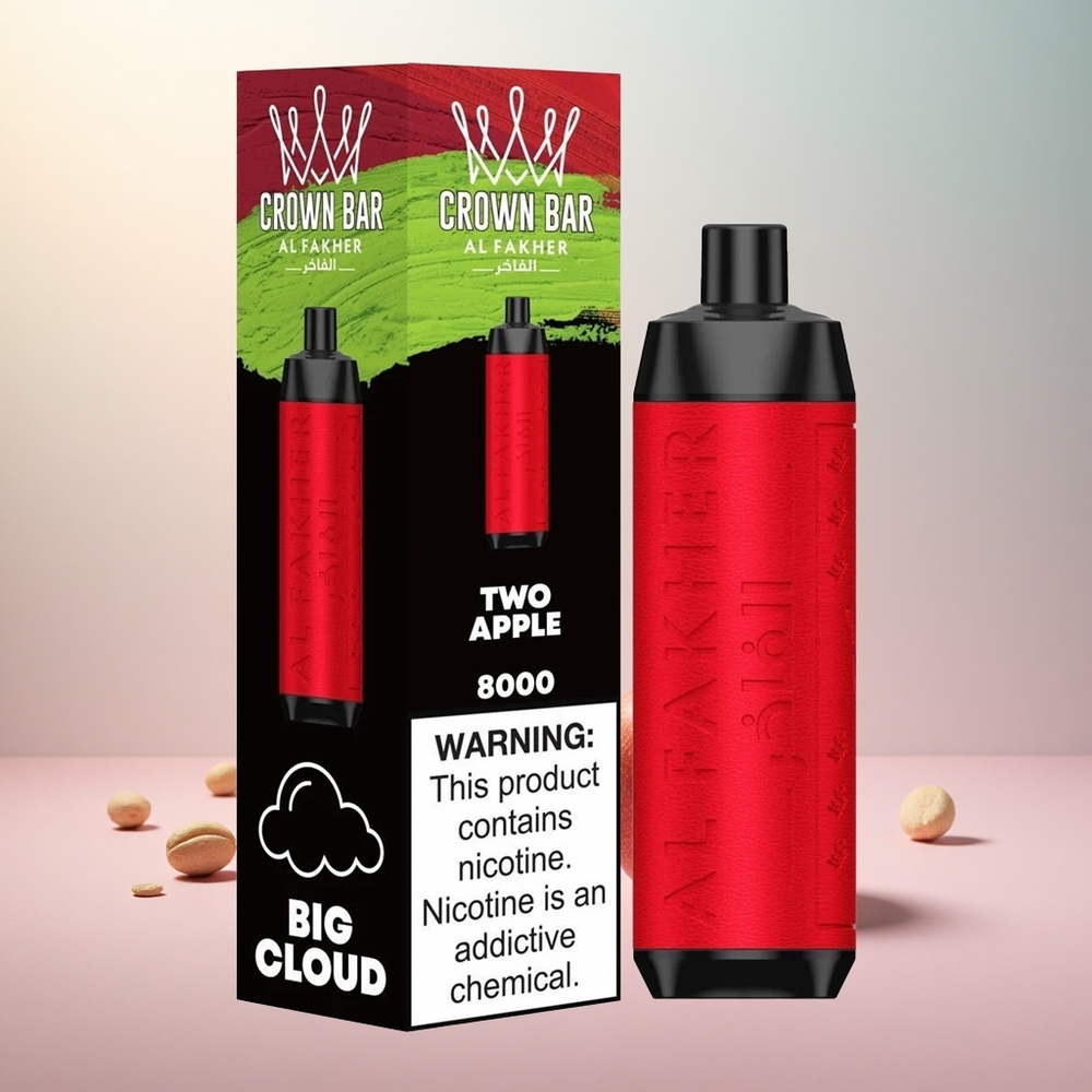 Dve Jabolki Al Fakher Crown Bar 8000 Puffs Slovenija vape 18ml e-tekočina