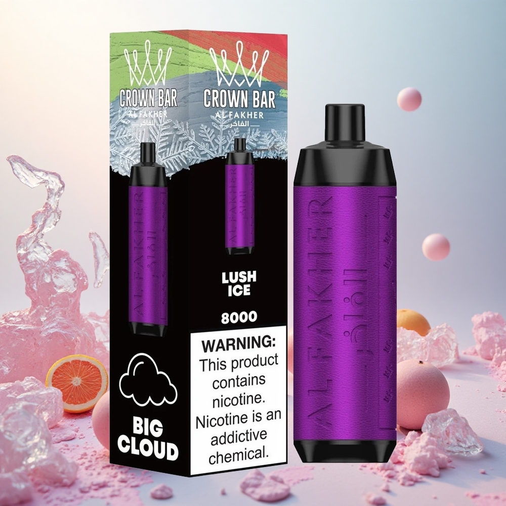 Ledena svežina Al Fakher Crown Bar 8000 Crystal 8000 potegov Slovenija vape 18ml e-tekočina