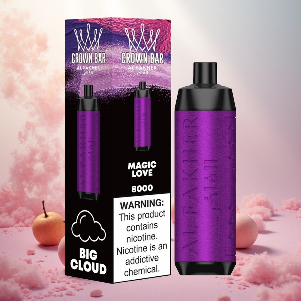 Magija ljubezni Al Fakher Crown Bar 8000 8000 potegov Slovenija vape 18ml e-tekočina