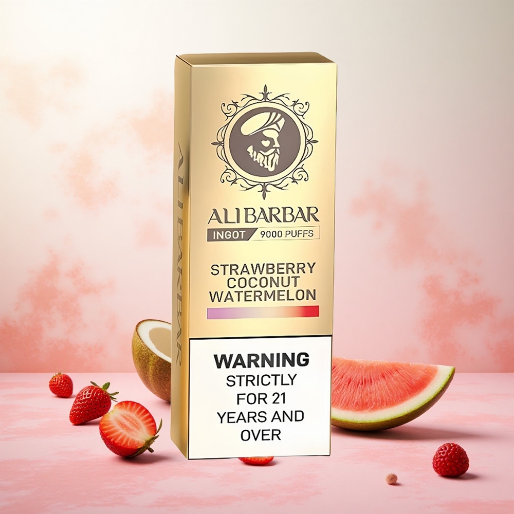 Jagoda Kokos Lubenica Alibarbar Ingot 9000 Puffs Slovenija vape 22ml E-tekočina