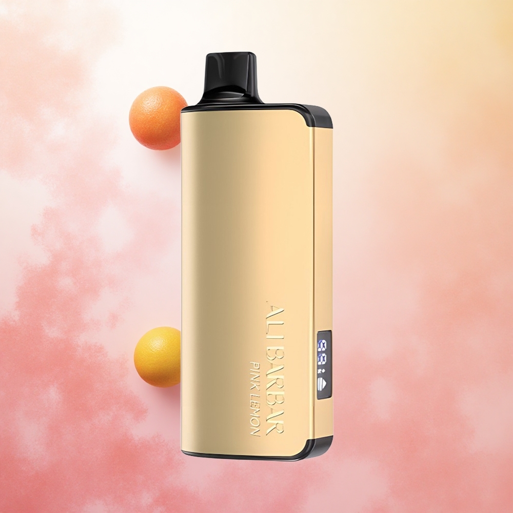 Roza limona Alibarbar Ingot 9000 Puffs Slovenija vape 22ml/2350mAh