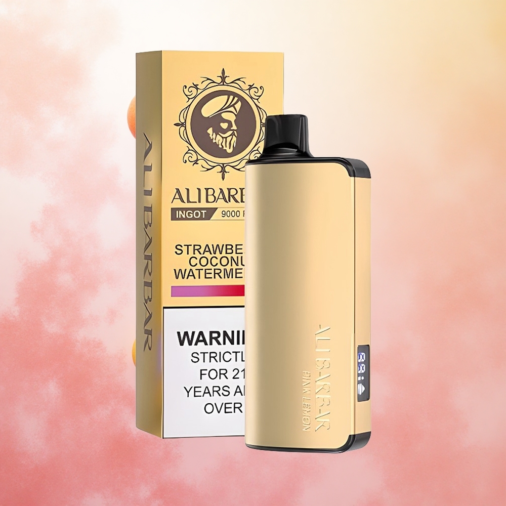 Roza limona Alibarbar Ingot 9000 Puffs Slovenija vape 22ml/2350mAh