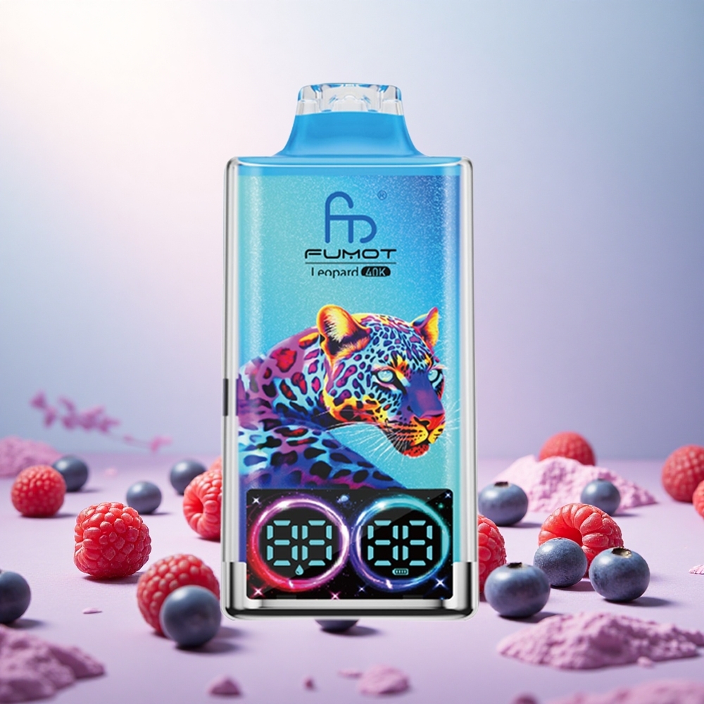 Borostnica Malina Fumot Leopard 40K Puffs Slovenija vape Dual Mesh Type-C