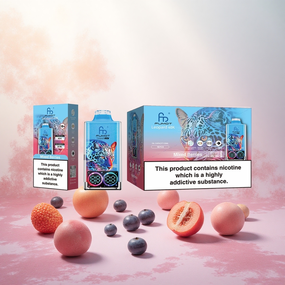 Mešane jagode Fumot Leopard 40K Puffs Slovenija vape Dual Mesh