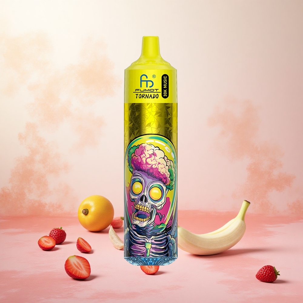 Banana Jagoda Fumot Randm Tornado 30000 Puffs Slovenija vape 30mL LED