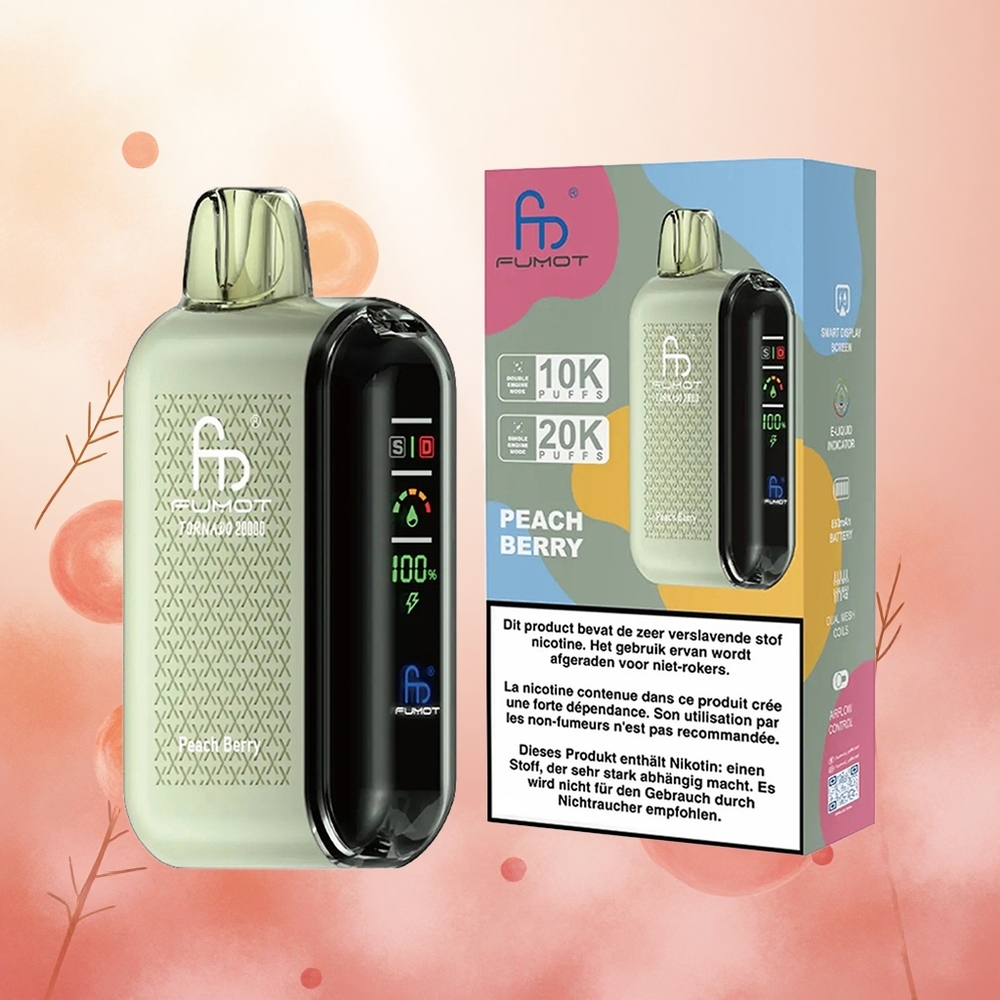 Breskeva Jagoda Fumot Tornado 20000 Puffs Slovenija vape Dual Mesh Coil