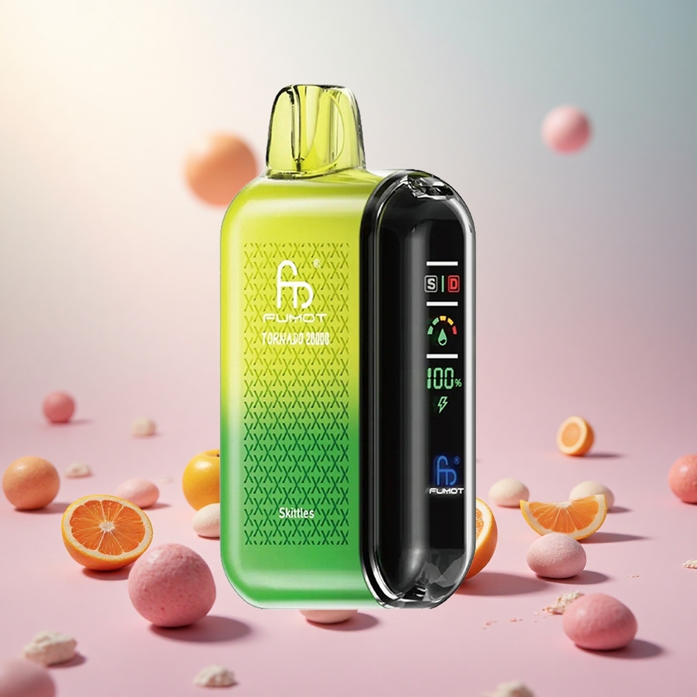 Friskos Skittles Fumot Tornado 20000 Puffs Slovenija vape Dual Mesh Coil