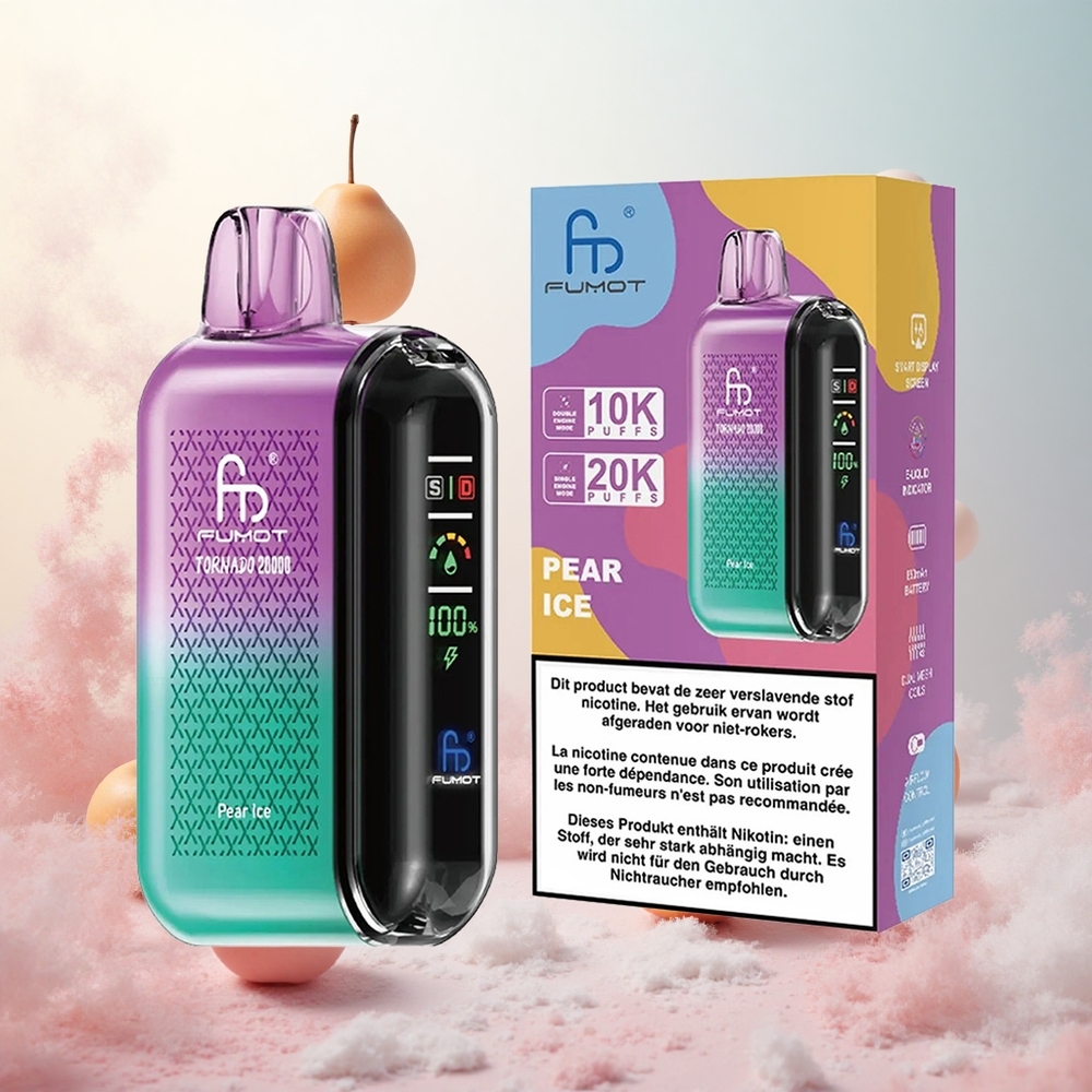 Hruška led Fumot Tornado 20000 Puffs Slovenija vape Dual Mesh Coil