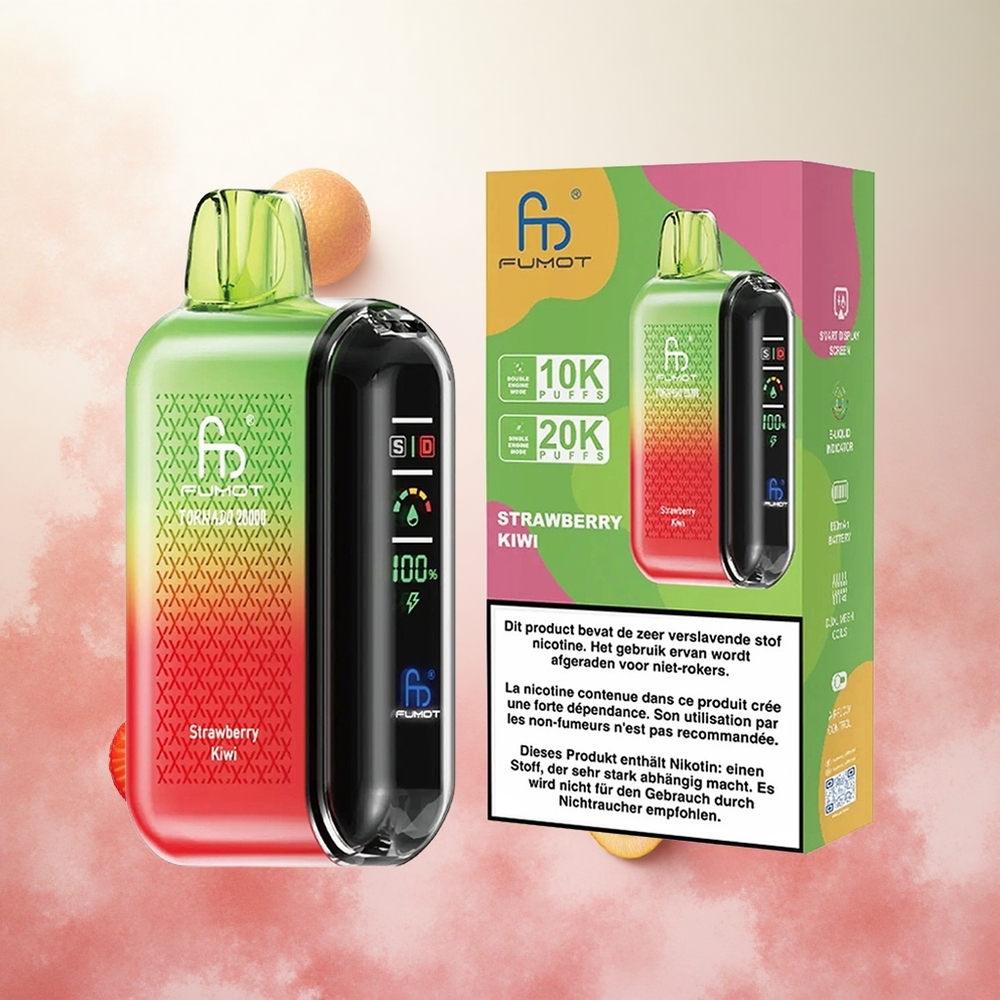 Jagoda Kivi Fumot Tornado 20000 Potegov Slovenija vape Dual Mesh Coil