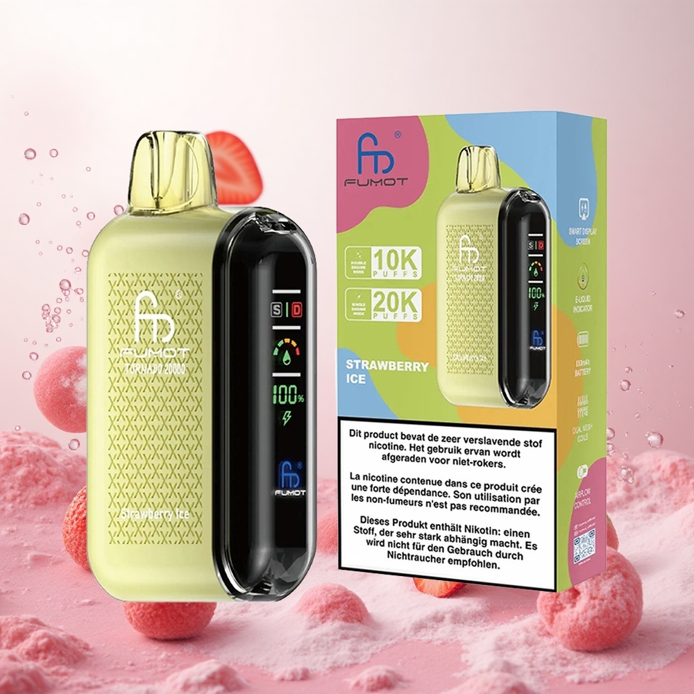 Jagoda Led Fumot Tornado 20000 Puffs Dual Mesh Coil Slovenija vape