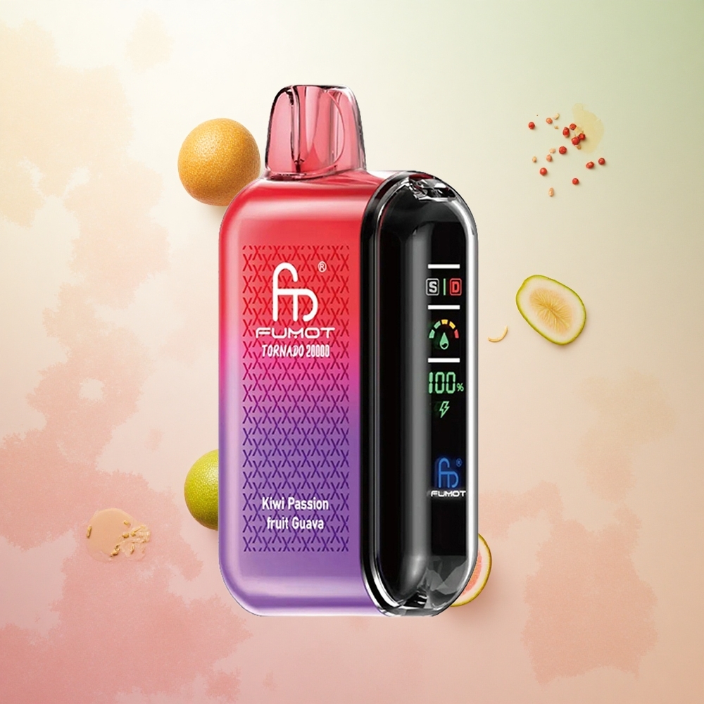 Kivi Marakuja Guava Fumot Tornado 20000 Puffs 20ml E-tekočina Slovenija vape Dual Mesh Coil