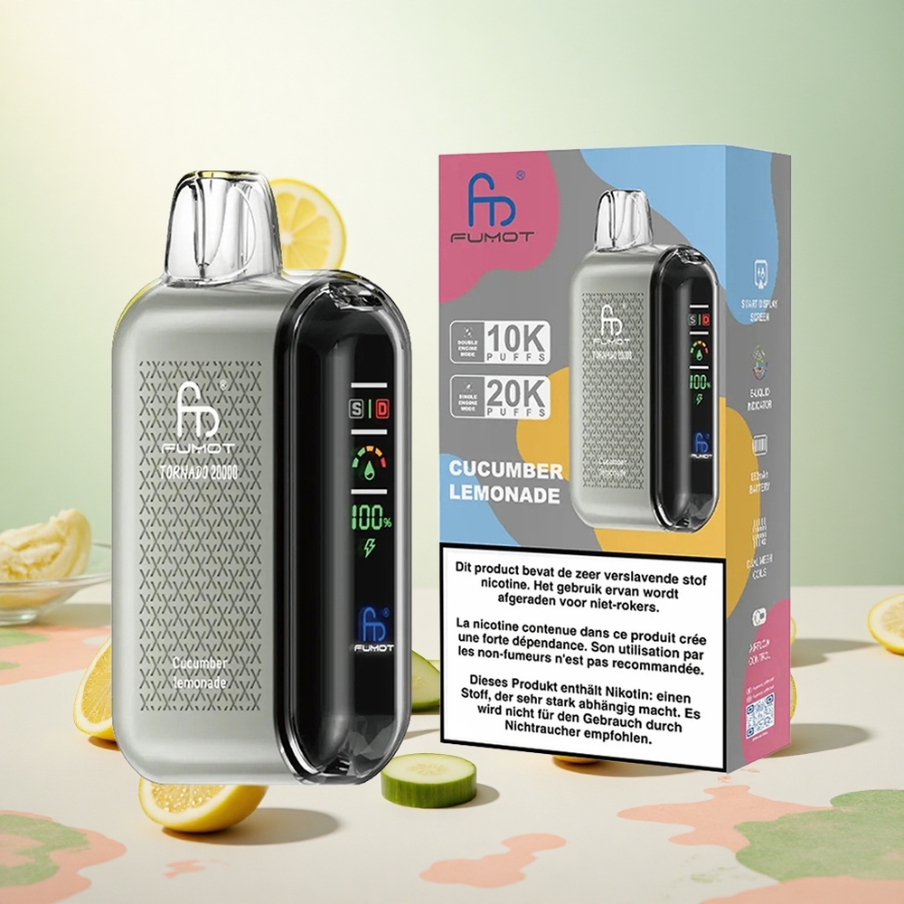Kumarca Limonada Fumot Tornado 20000 Puffs Slovenija vape Dual Mesh Coil