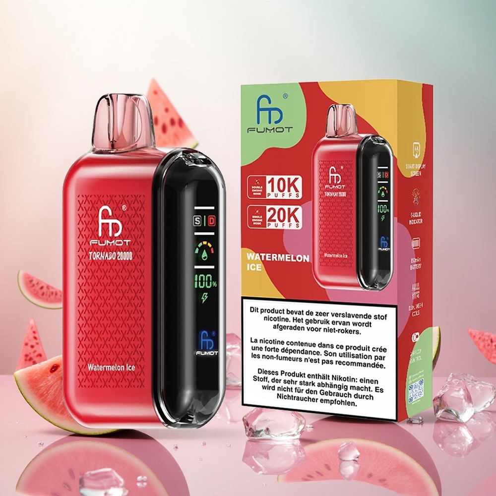Lubenica led Fumot Tornado 20000 Puffs Slovenija vape Dvojni Mesh Coil