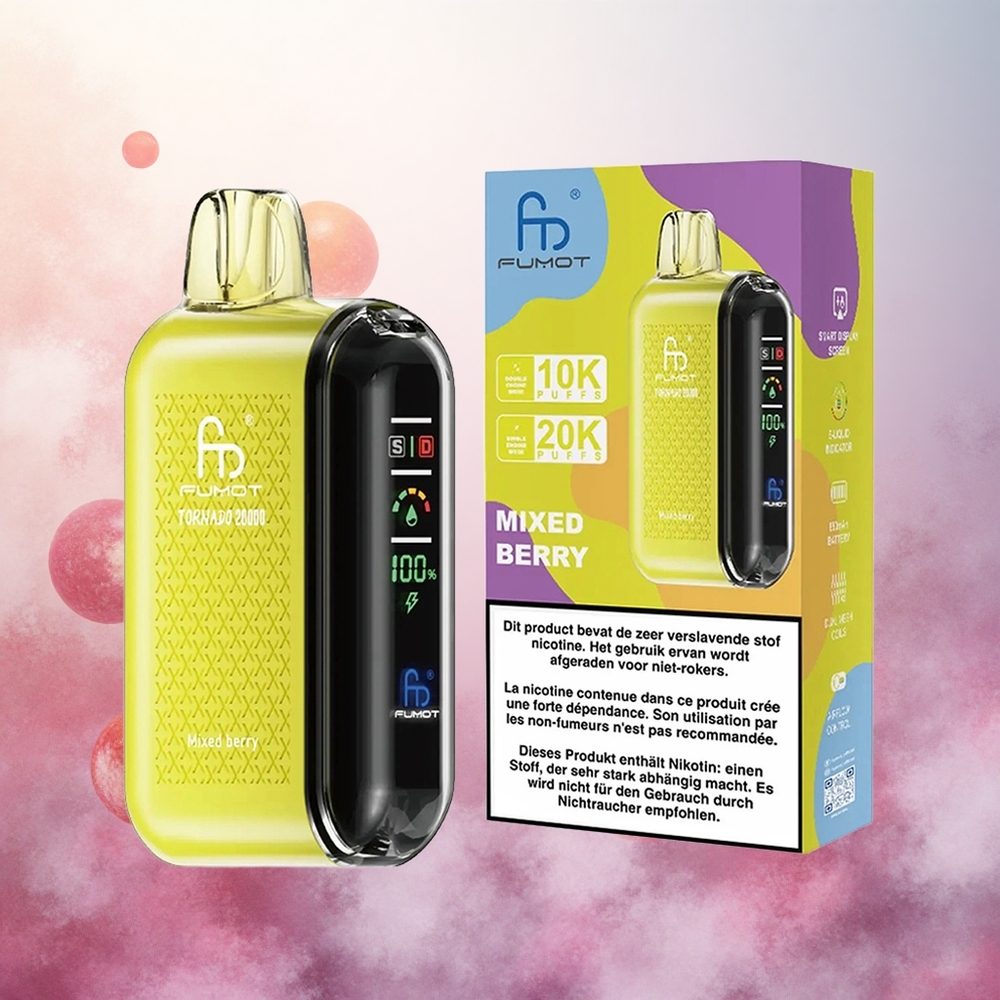 Mešane jagode Fumot Tornado 20000 povžev Slovenija vape Dual Mesh Coil