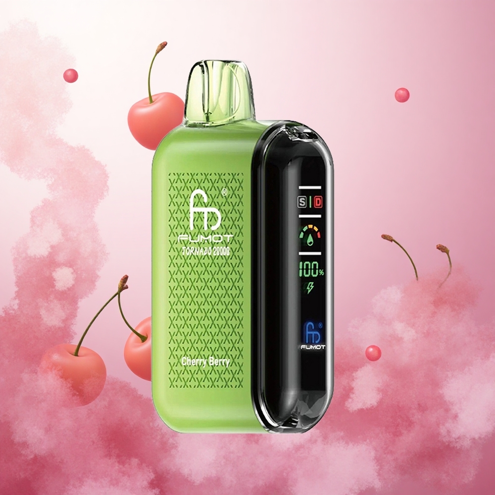 Češnja-Jagoda Fumot Tornado 20000 Puffs Slovenija vape Dual Mesh Coil