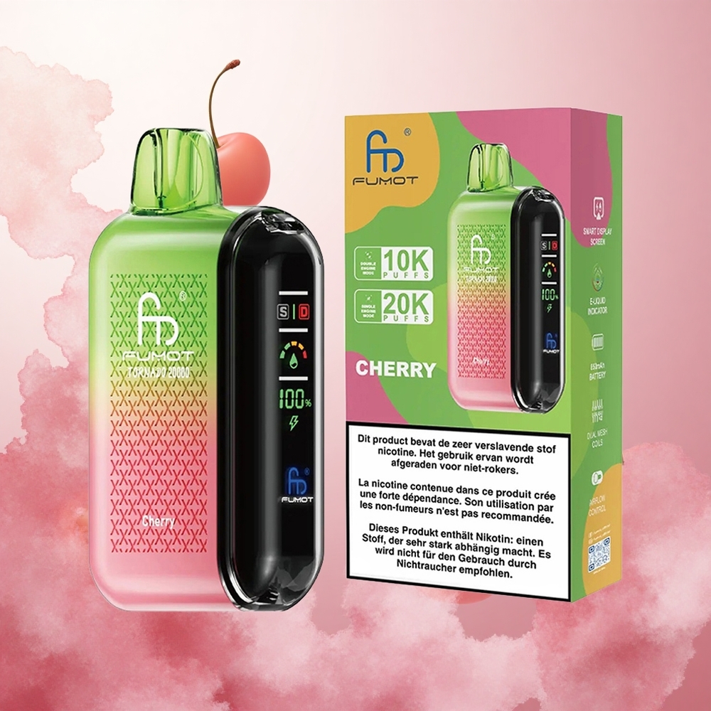 Češnjeva Fumot Tornado 20000 Puffs Dual Mesh Coil Slovenija vape