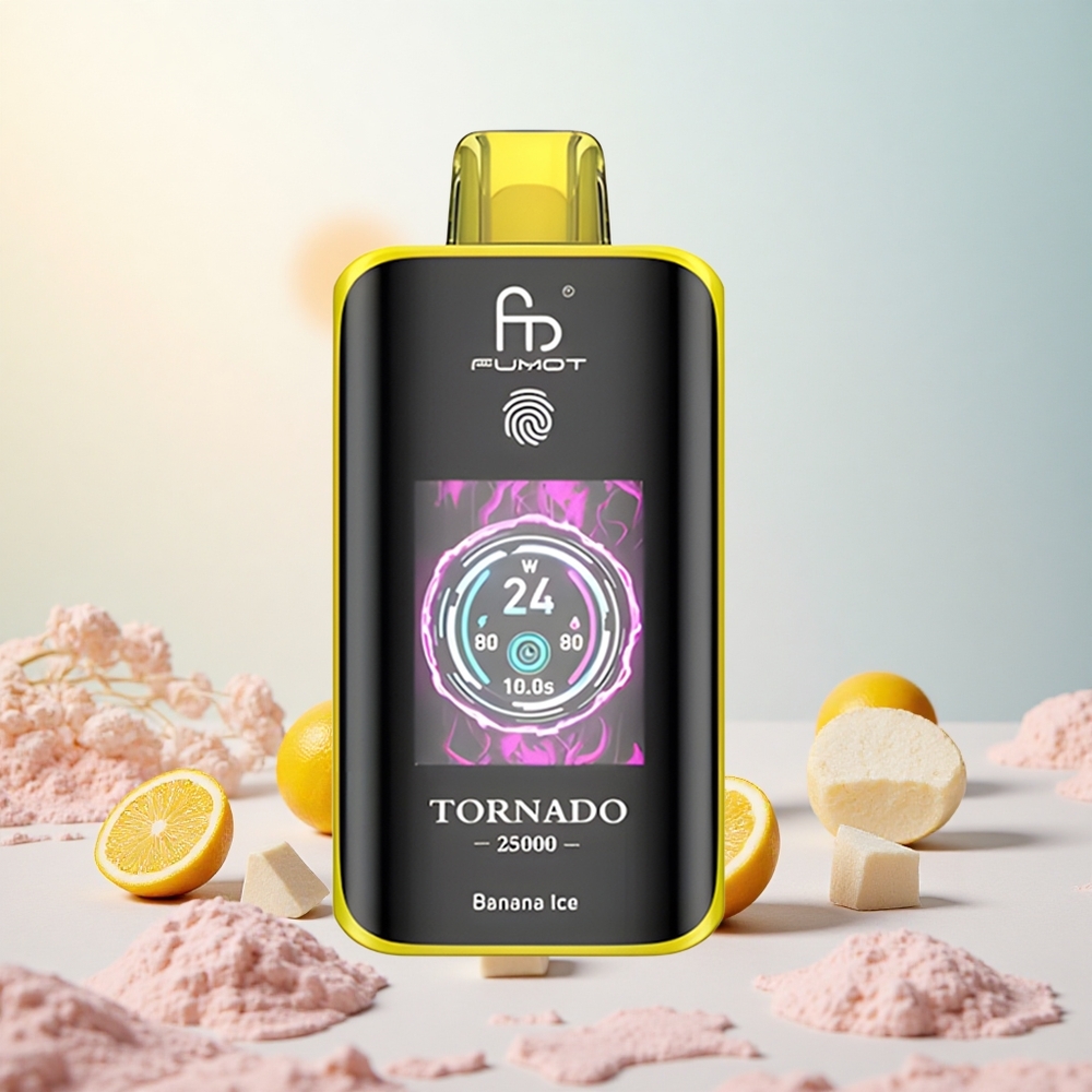 Banana Ledena Fumot Tornado 25000 Puffs Slovenija vape HD zaslon, 20ml e-tekočina