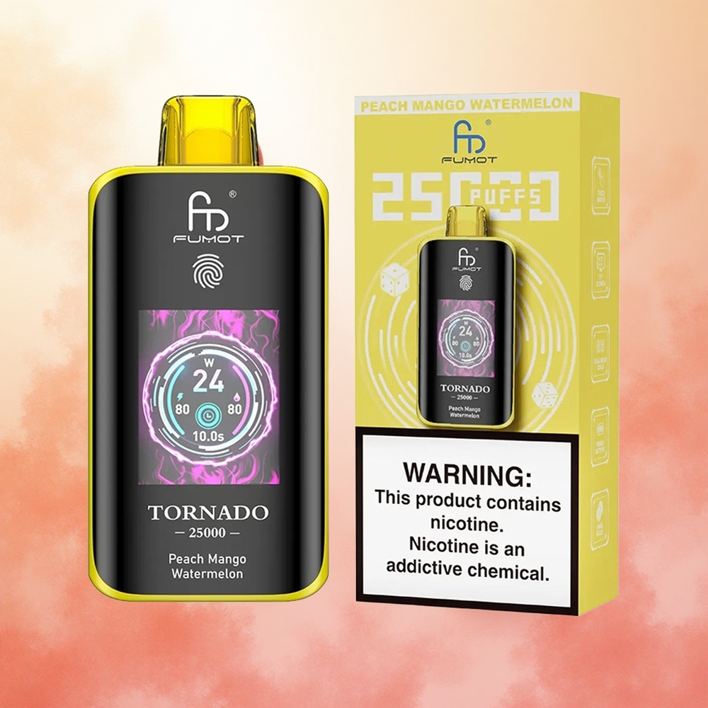 Breskeva Mango Lubenica Fumot Tornado 25000 Puffs Slovenija vape 20ml 700mAh