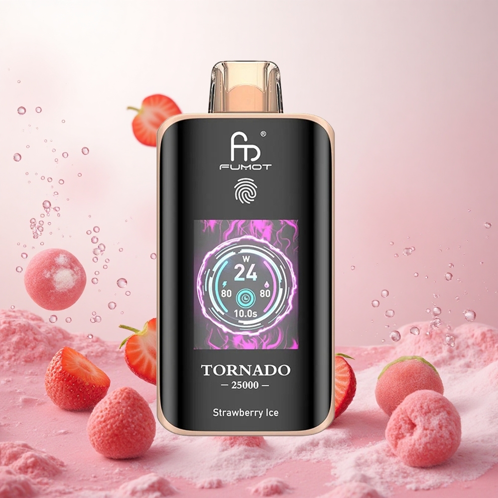Jagoda Led Fumot Tornado 25000 Puffs Slovenija vake HD zaslon & 20ml tekočina