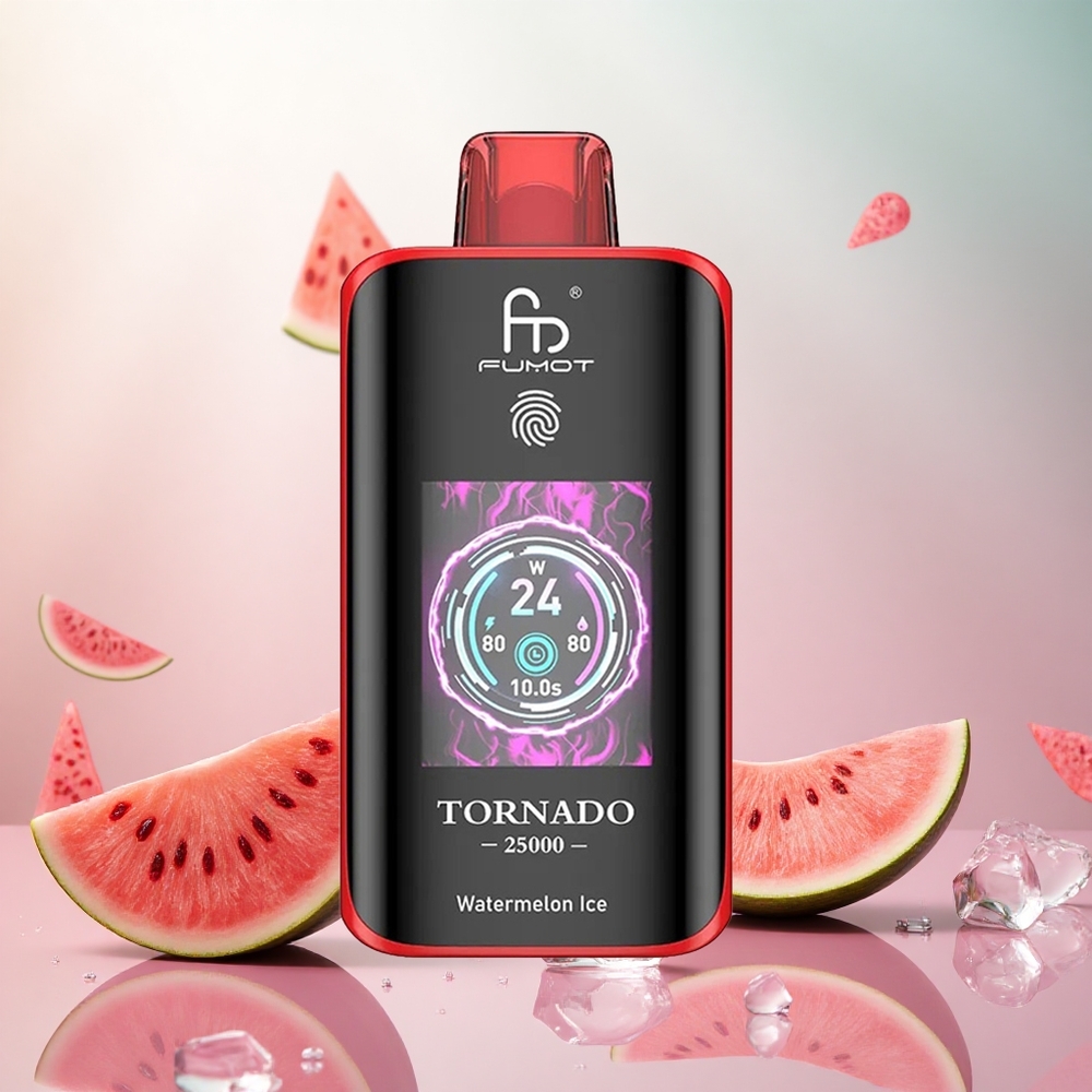 Lubenica led Fumot Tornado 25000 Puffs Slovenija vape HD zaslon & 20ml e-tekočina
