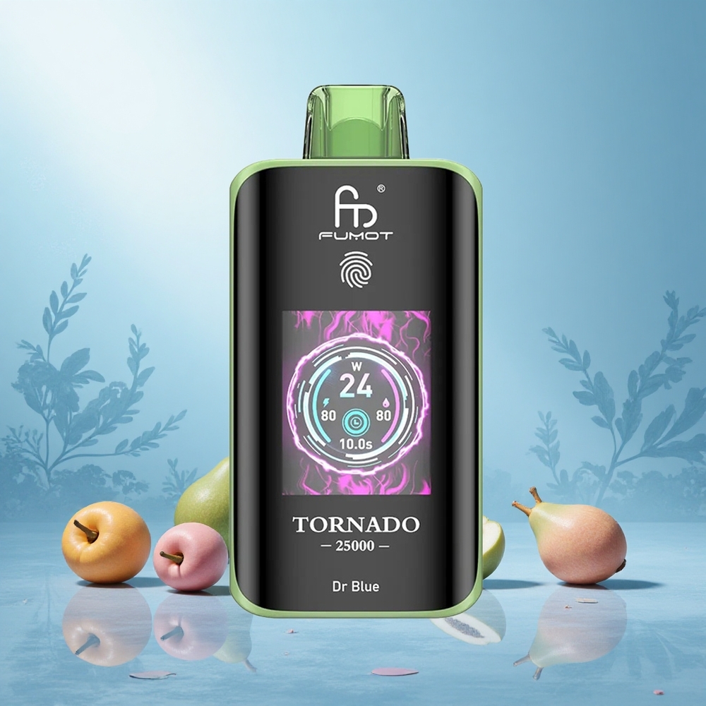 Modra Dr Fumot Tornado 25000 Puffs Slovenija vape z HD zaslonom in 700mAh baterijo