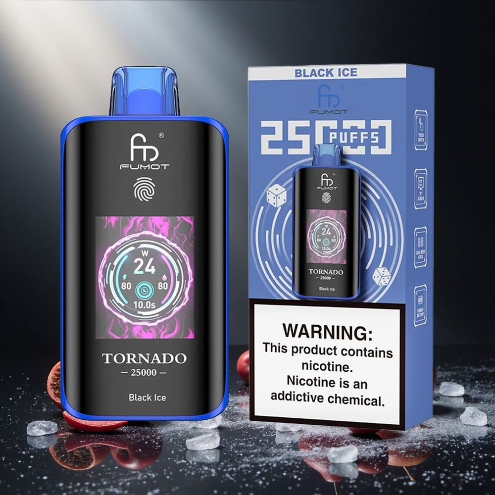 Črni led Fumot Tornado 25000 Puffs Slovenija vape 20ml niklju
