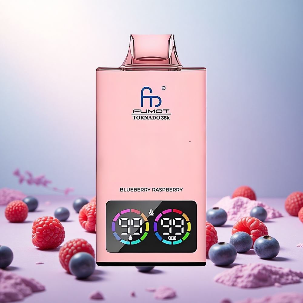 Borova Malina Fumot Tornado 35000 Slovenija vape z 15ml E-tekočine in RGB Osvetlitvijo