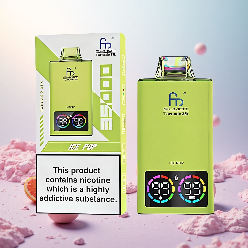 Ledeni Fumot Tornado 35K 35000 potegov Slovenija vape z Dual Mesh Coil in USB-C